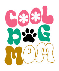 Retro Dog SVG Bundle - Retro svg, Dog Shirt svg, Dog Saying svg, Dog Quotes svg, Retro Wavy Text svg, Wavy Letters svg, Dog PNG, DXF