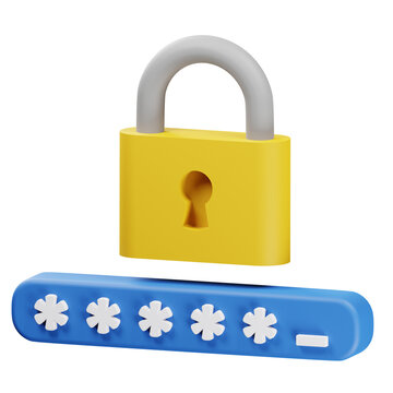 3d Password protected icon