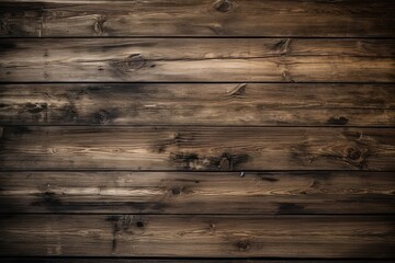 Distressed Dark Grunge: Patterned Timber Floor with Rustic Roughness from Nature's Grange Wallpaper: Generative AI
