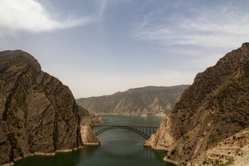 The Bridge over Dam Lake of Karun 4, Chaharmahal and Bakhtiari, Iran