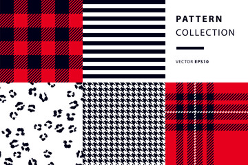 Pattern mix with buffalo check and breton stripes - 598055376