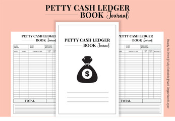 Petty cash ledger book journal kdp interior