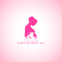 Vector illustration of Happy Mother's Day social media story feed mockup template
