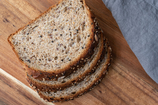 Slices of Organic Seed Wheat Bread