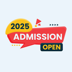 2025 admission open banner abstract school college coaching clipart