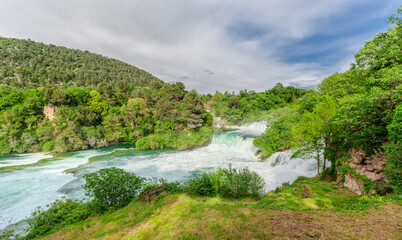 Fototapeta na wymiar Krka Waterfalls