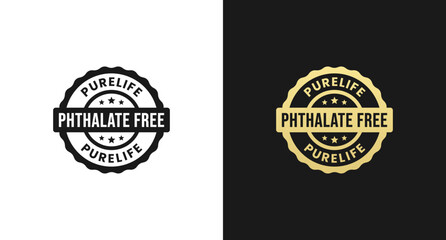 Phthalates free label or Phthalate free mark vector isolated in flat style. Phthalate free label vector for product packaging design element. Best Phthalates free mark for packaging design element.