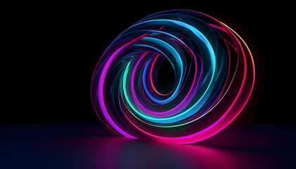 Abstract neon color wave lights background