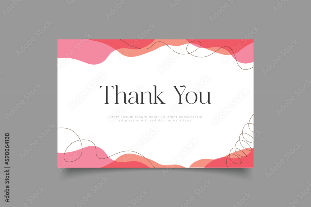 Poster thank you card template design - Posters
