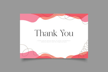 thank you card template design - obrazy, fototapety, plakaty