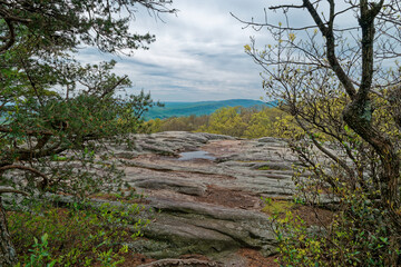 Overlook view at Black mountain in Tennessee