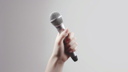 Grasp mic, mic, press, holding a mic