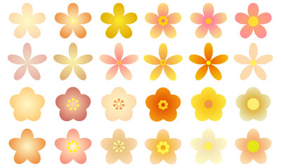 シンプルな花のセット3