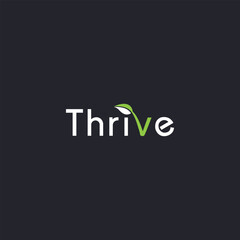 modern creative Thrive Text Logo designs 