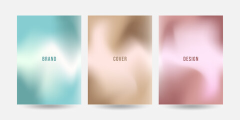 Abstract cover set. background or pattern with smooth waves. vector design. mesh gradient backgrounds.
