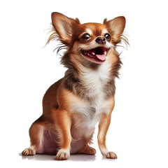 chihuahua puppy on a transparent background (PNG). Generative AI