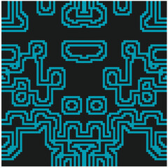 Obraz premium Vector background with repeat pattern. multicolored mosaic. Perfect for fashion, textile design, cute themed fabric, on wall paper, wrapping paper, fabrics and home decor.