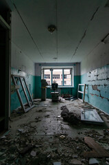 inside a destroyed hospital in Ukraine