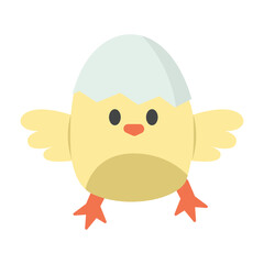 Chicks Easter Color 2D Illustrations