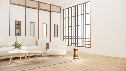 sofa armchair minimalist design muji style.3D rendering