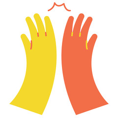 High Five Hand Gesture Color 2D Illustrations