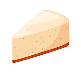 Vector cheesecake isolated on white background