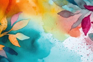 colorful watercolor background - Ai