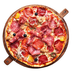 Tasty and Crispy Pizza Isolated on a trasparent background