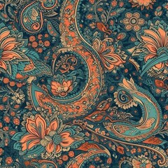 Seamless traditional design pattern, generative ai