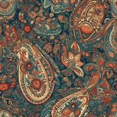 Seamless traditional design pattern, generative ai