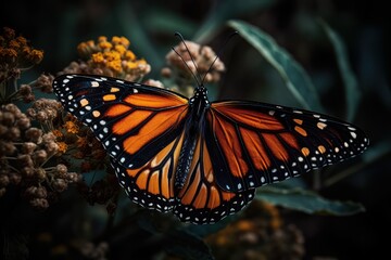 Plakat Monarch butterfly. Generative AI
