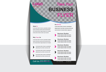 Corporate Flyer Layout with Graphic Elements and green Accents, Multipurpose Flyer Layout with green Accent, One Business Flyer Layouts with greenAccents, Business brochure flyer design a4 template, 
