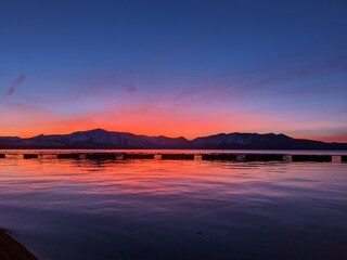 sunset over the sea