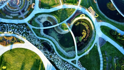 Bird's-eye view of the Botanical Garden in Kielce