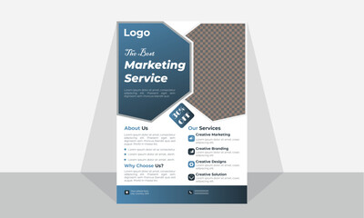 Creative and modern design business flyer A4 paper size print element.