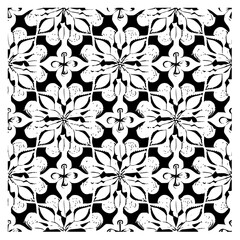 Flower clipart vector design black and white