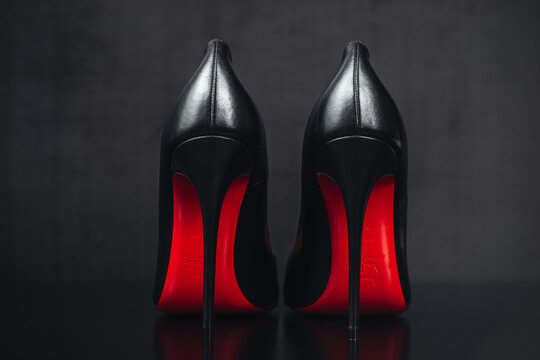 Milan, Italy - April 2023: still life of the iconic shoes Louboutin model So Kate 120