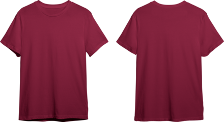 Maroon men's classic t-shirt front and back