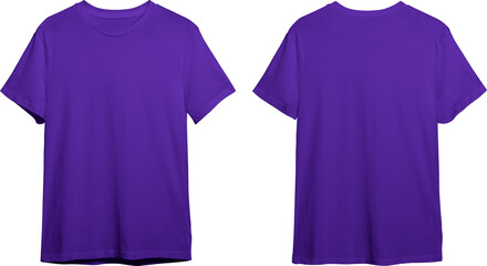 Purple men's classic t-shirt front and back