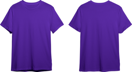 Purple men's classic t-shirt front and back