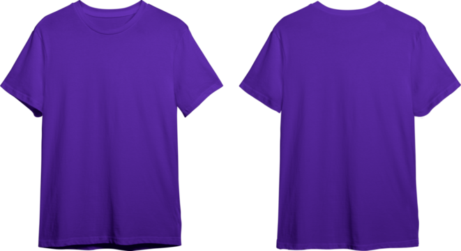 Purple men's classic t-shirt front and back