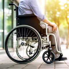 Obraz premium person in a wheelchair, ai
