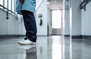 Clinic Setting With Medical Official Waiting Generative AI