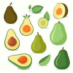 Vector illustrations of Avocado smoothies