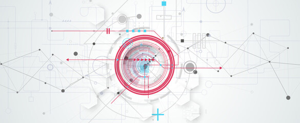 Technology data background, idea of global business solution