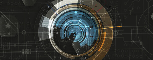 Obraz premium Technology data background, idea of global business solution