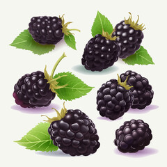 Black Berry illustrations with a clean and crisp look