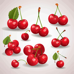 A cute and fun Cherry illustration in vector format, perfect for children's designs.