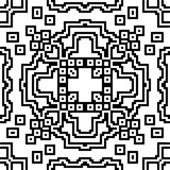 Monochrome pattern. Abstract texture for fabric print, card, table cloth, furniture, banner, cover, invitation, decoration, wrapping.seamless repeating pattern.Black and white color.