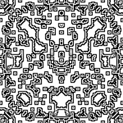 Monochrome pattern. Abstract texture for fabric print, card, table cloth, furniture, banner, cover, invitation, decoration, wrapping.seamless repeating pattern.Black and white color.